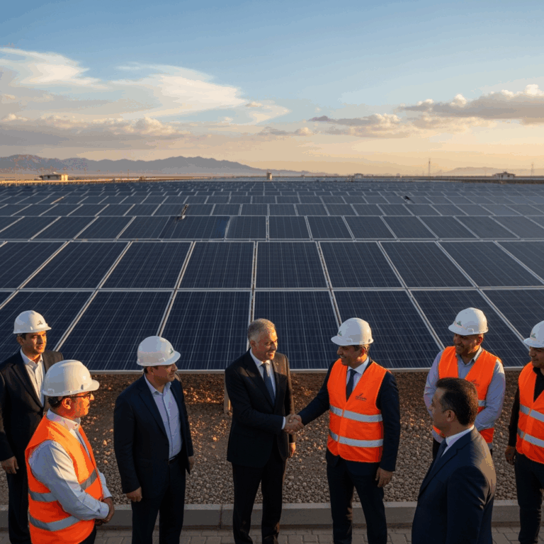 Illustration for: Largest Solar Power Station in Iraq Inaugurated