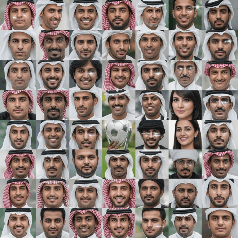 Illustration for: FACES Celebrates Saudi Pride with 'The Beauty-ful Game'