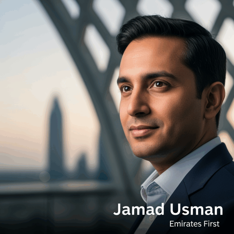Illustration for: Jamad Usman: The Visionary Behind Emirates First