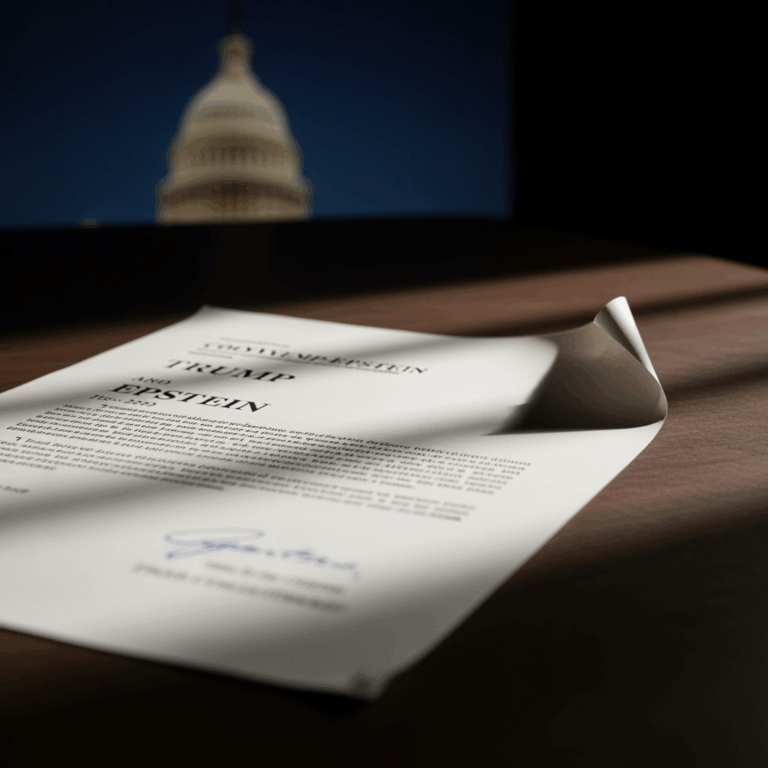 Illustration for: Controversial Trump-Epstein Letter Released by Congress