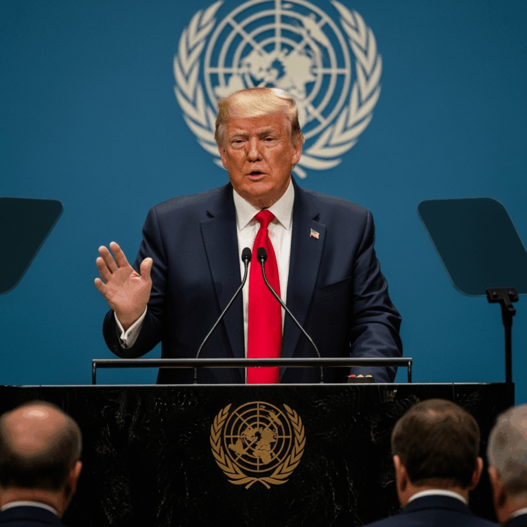 Illustration for: Trump Criticizes UN at General Assembly