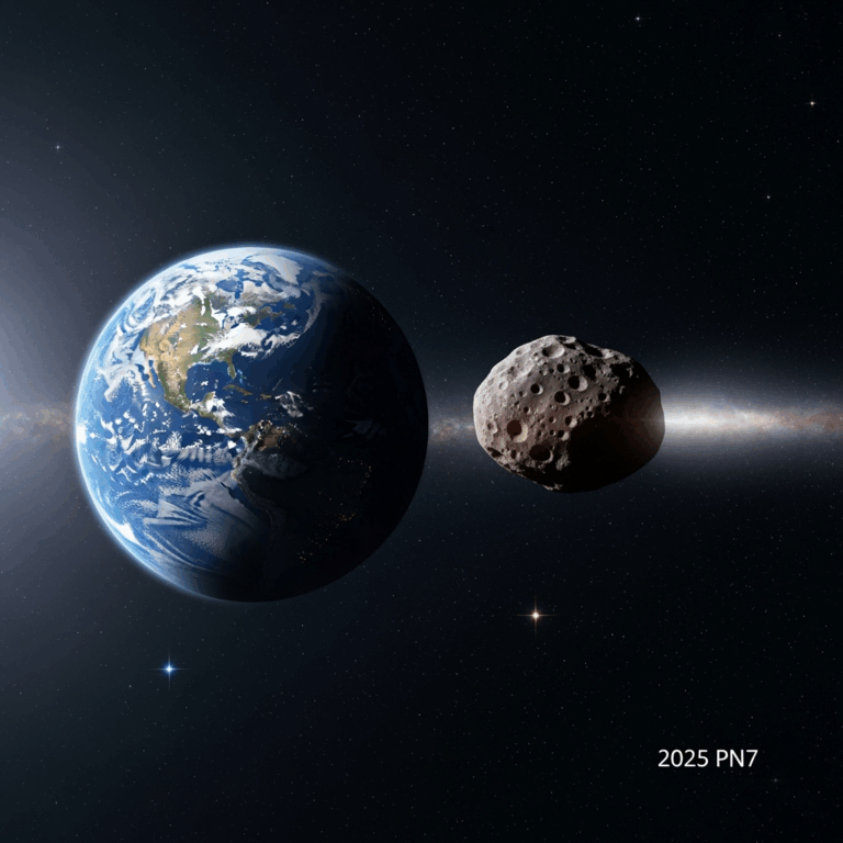 Illustration for: Asteroid '2025 PN7' Follows Earth
