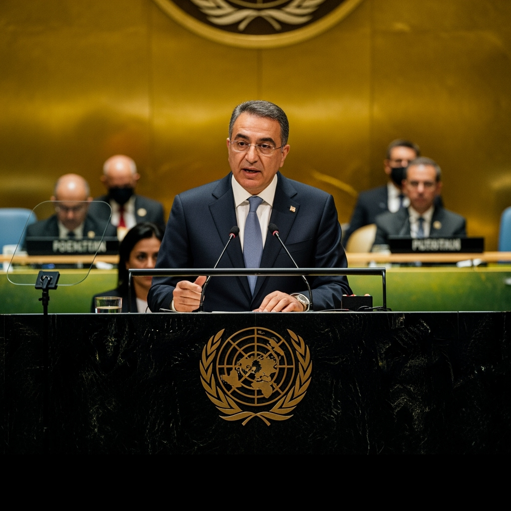 Illustration for: Syria's First UN Speech in 67 Years