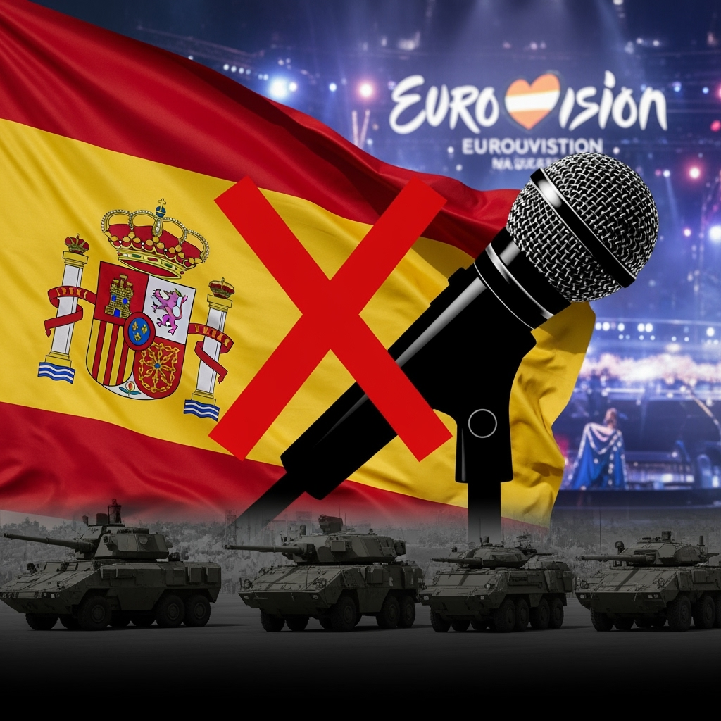Illustration for: Spain Cancels Military Deals Amid Eurovision Controversy