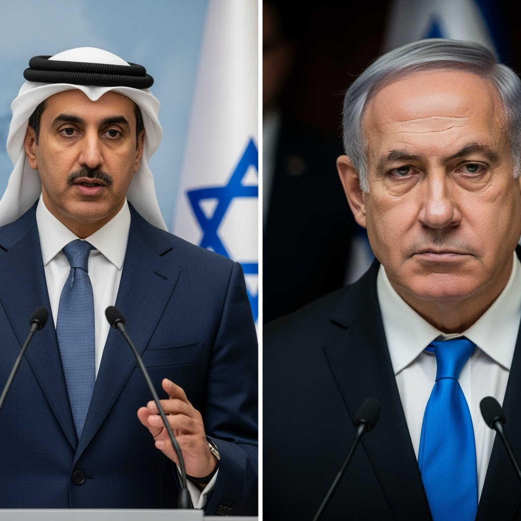 Illustration for: Qatar Rebukes Netanyahu's 'Reckless' Remarks