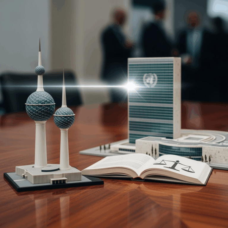 Illustration for: Kuwait Urges UN for International Law Enforcement