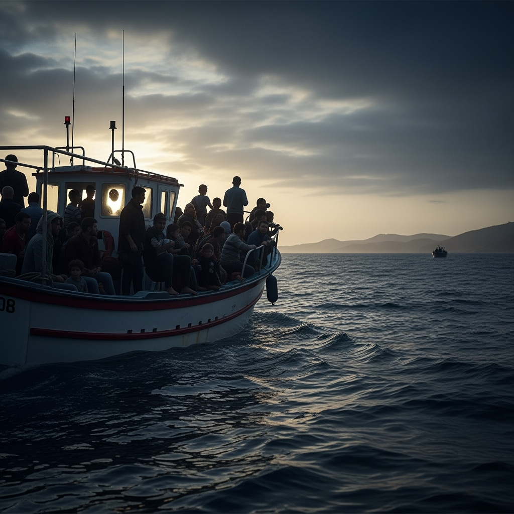 Illustration for: Palestinian's Epic Escape from Gaza to Europe