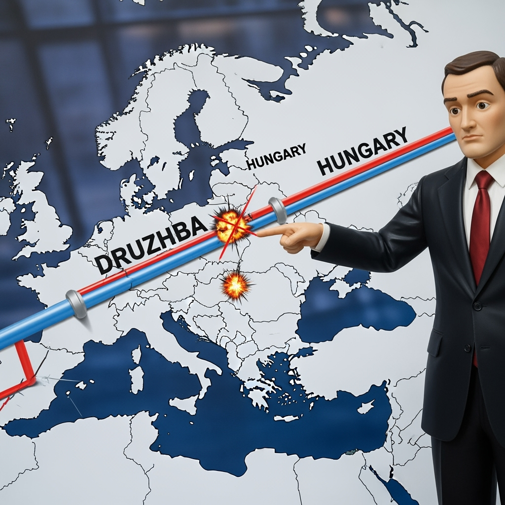 Illustration for: Hungary Criticizes Attacks on Druzhba Pipeline
