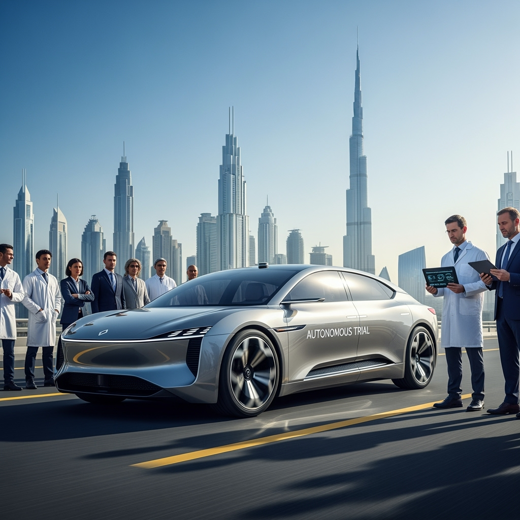 Illustration for: Dubai Permits Autonomous Vehicle Trials