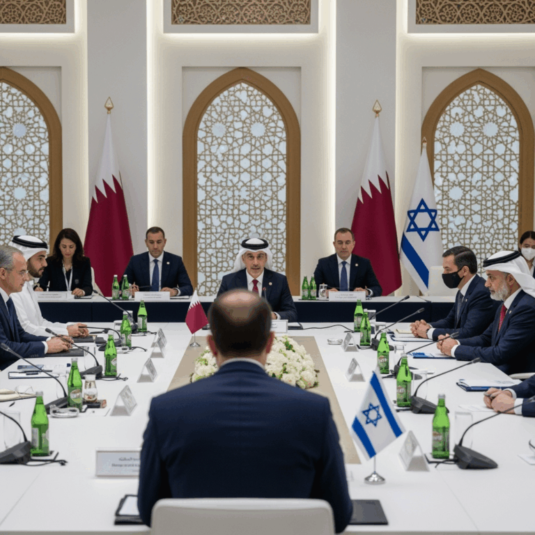 Illustration for: Qatar Hosts Emergency Summit on Israeli Attack