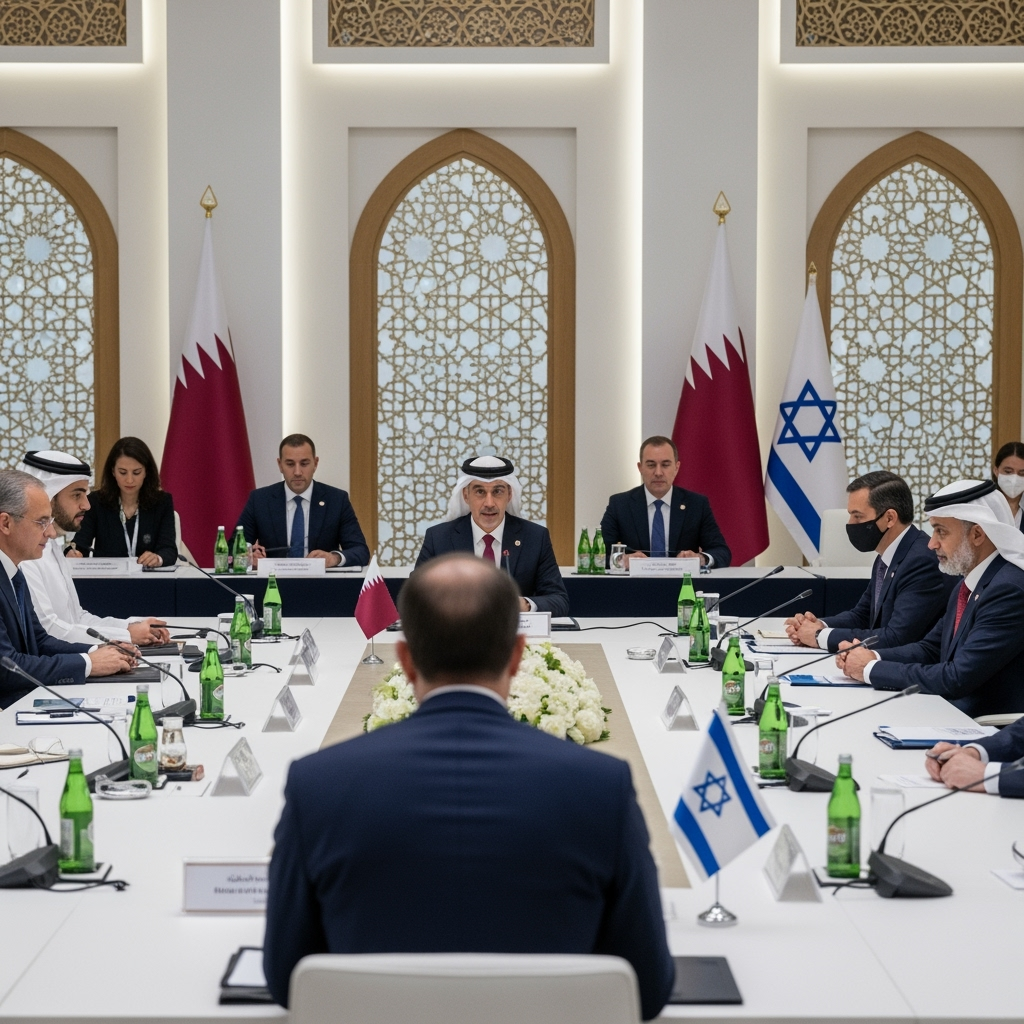 Illustration for: Qatar Hosts Emergency Summit on Israeli Attack