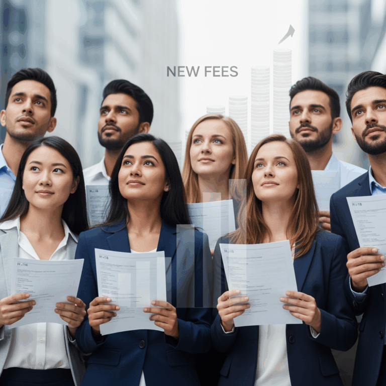 Illustration for: Relief for Current H-1B Visa Holders Amid New Fee