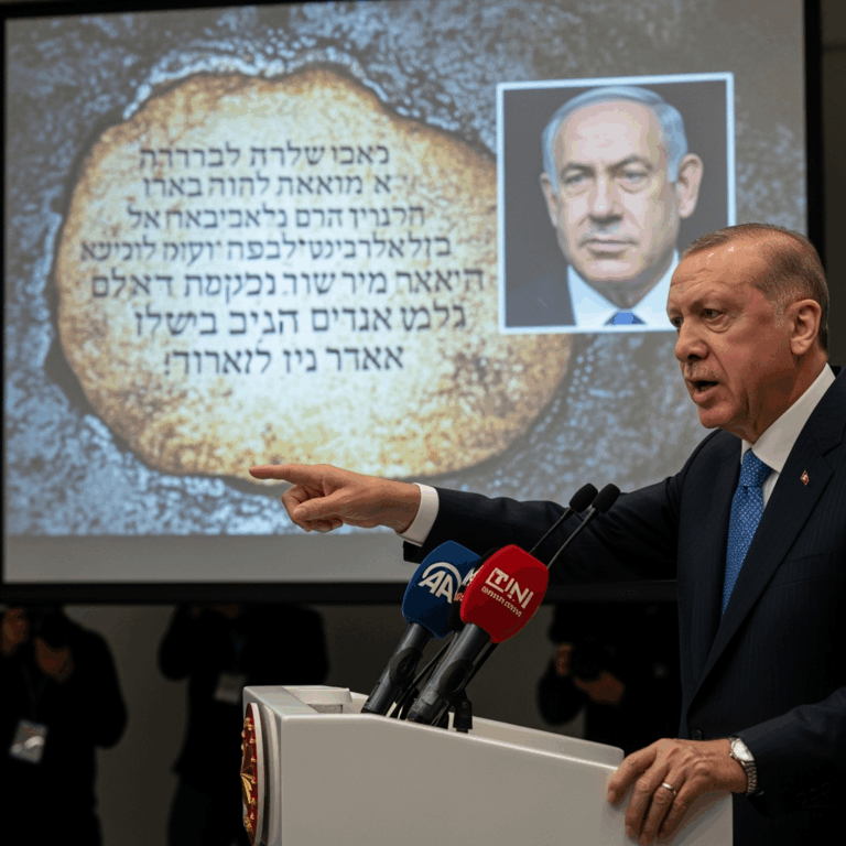Illustration for: Erdogan Criticizes Netanyahu over Siloam Inscription