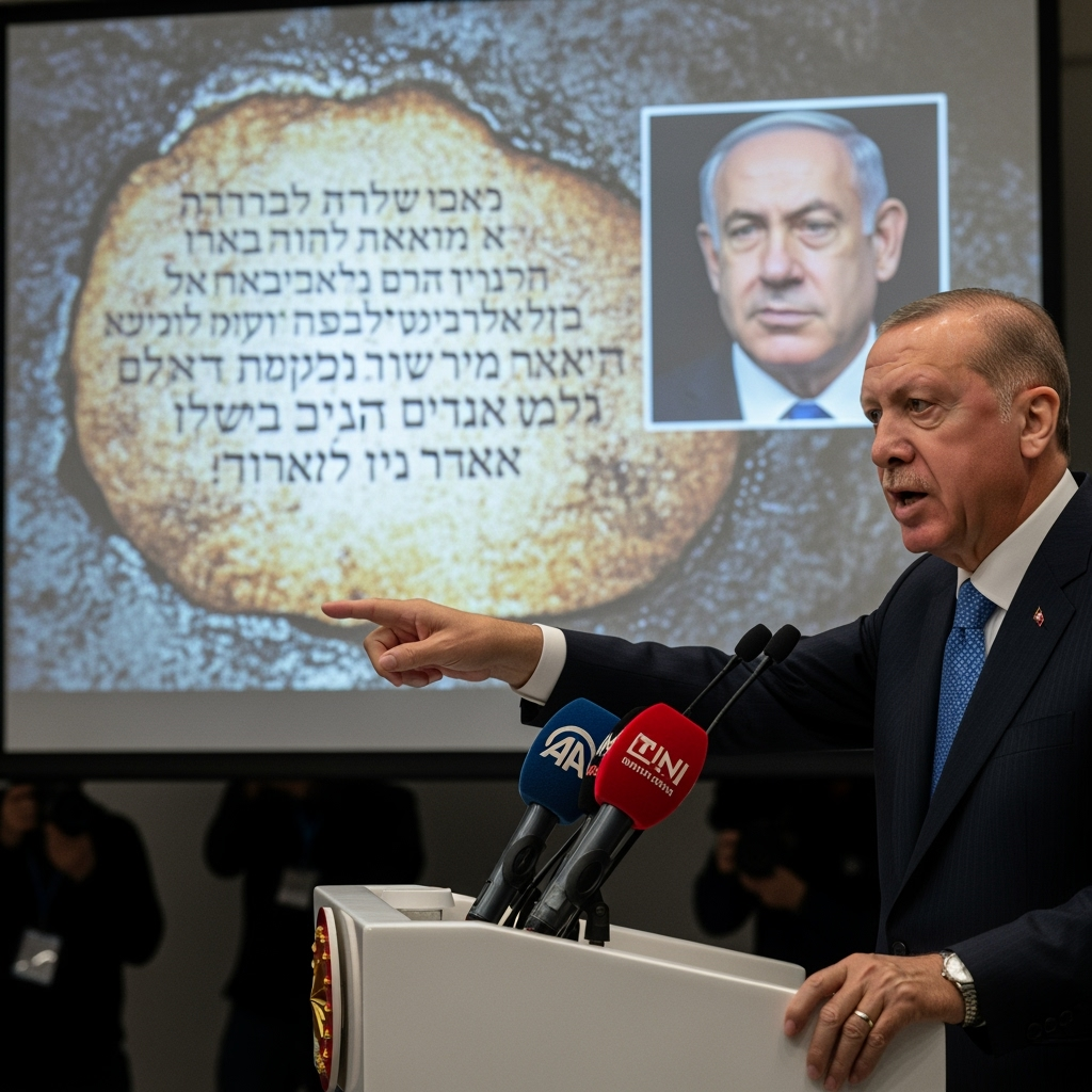 Illustration for: Erdogan Criticizes Netanyahu over Siloam Inscription