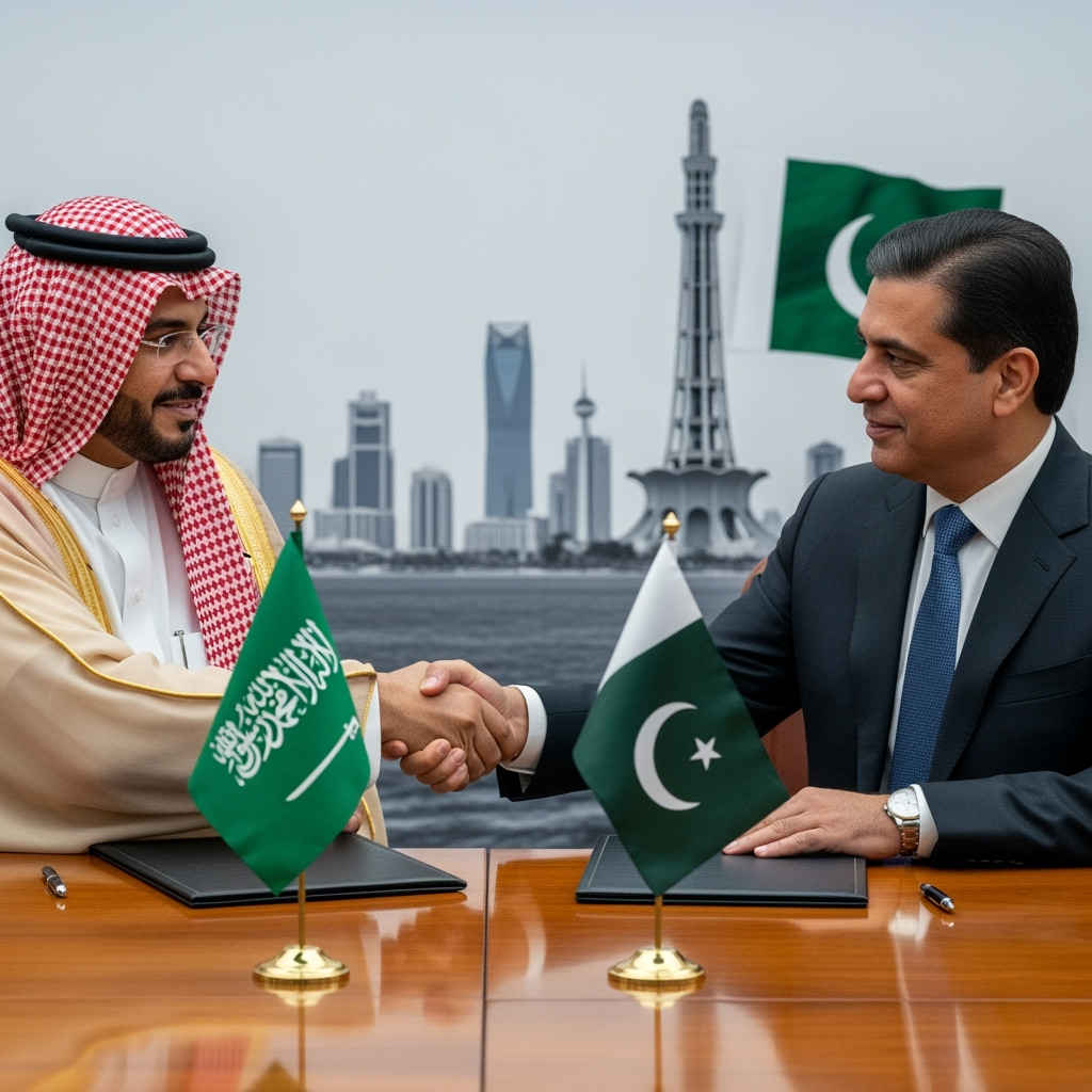 Illustration for: Saudi-Pakistan Strategic Defense Agreement Signed