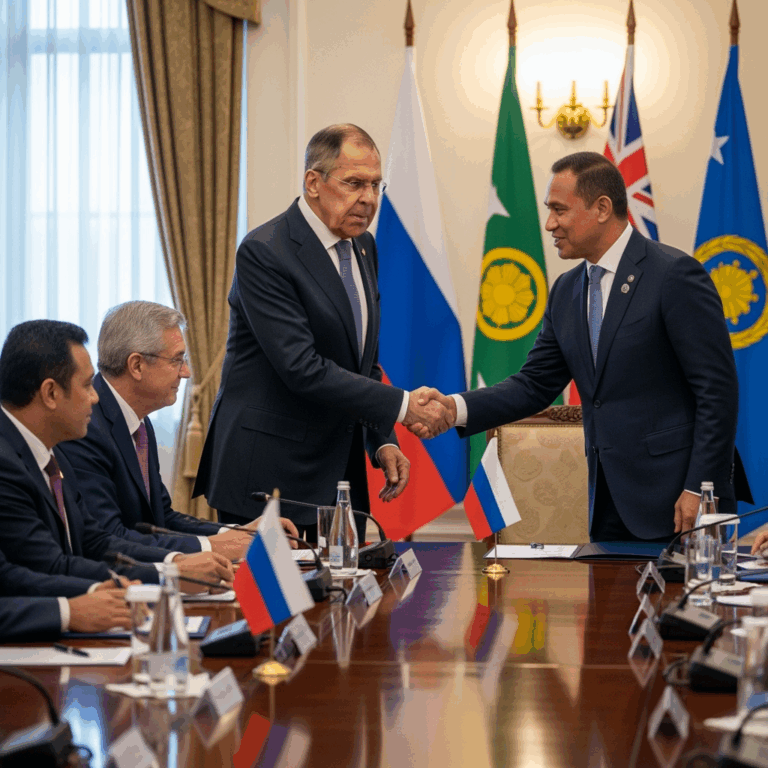 Illustration for: Lavrov Meets Pacific Nations' Foreign Ministers