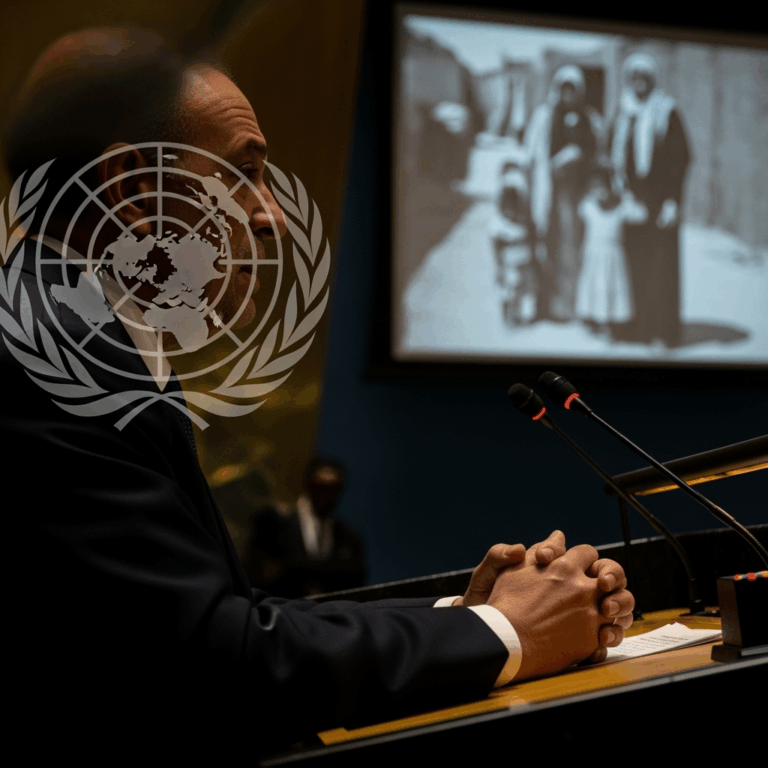 Illustration for: UN Speech Highlights Palestinian Struggles