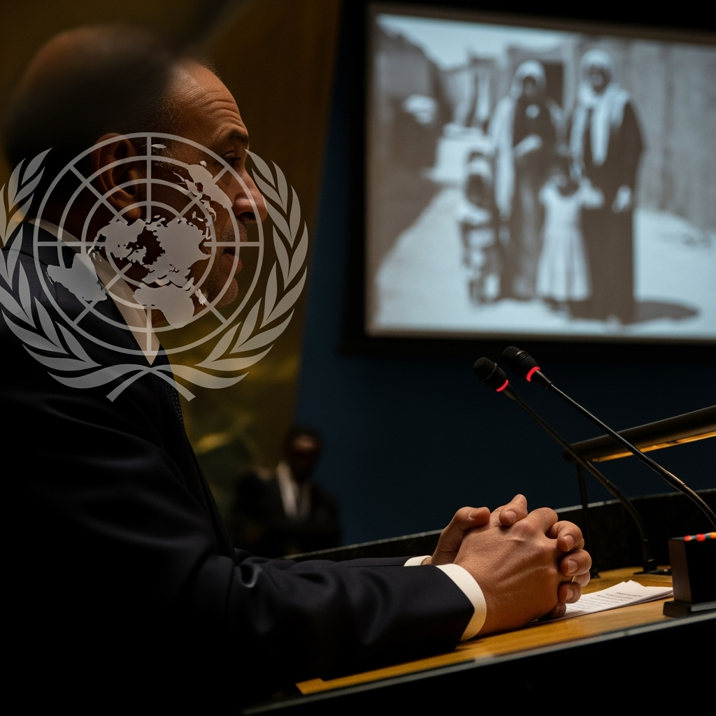 Illustration for: UN Speech Highlights Palestinian Struggles