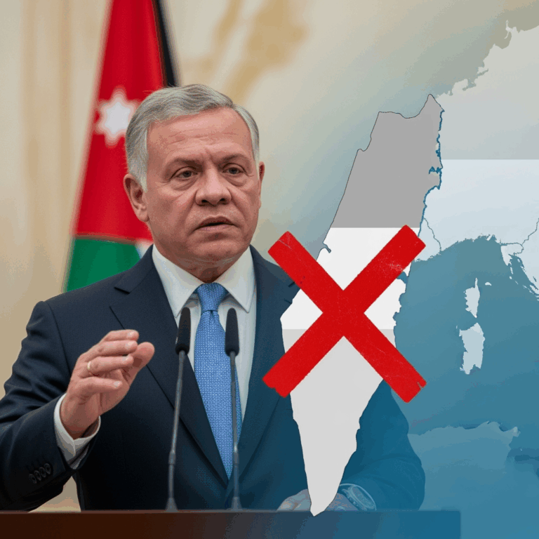 Illustration for: King Abdullah II Rejects Israeli Plans in Gaza