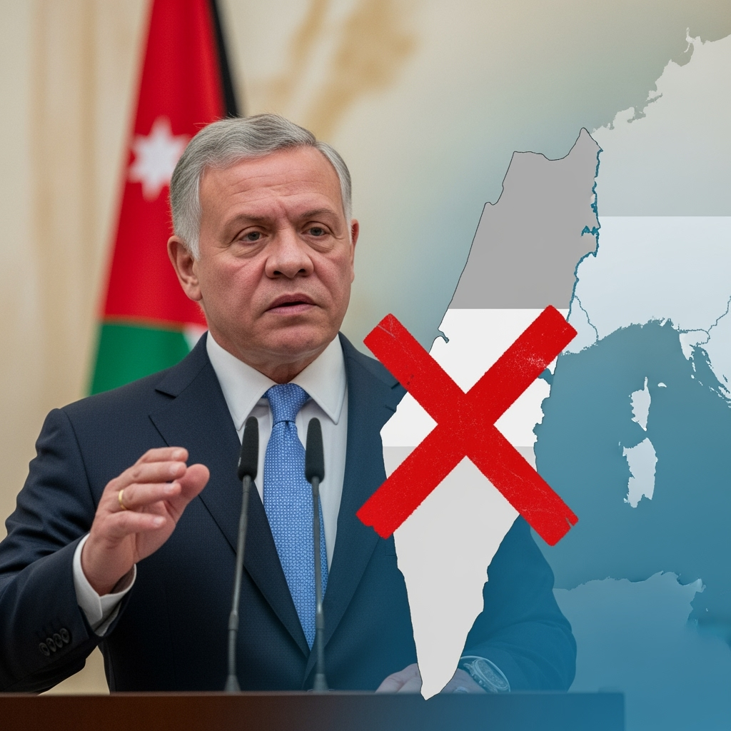 Illustration for: King Abdullah II Rejects Israeli Plans in Gaza
