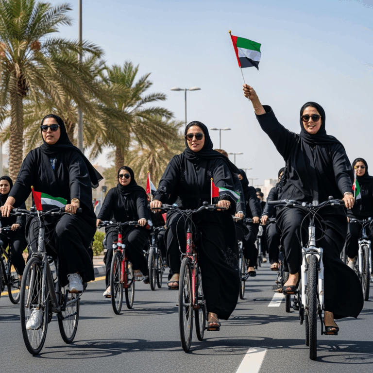 Illustration for: Abaya Rally: Empowerment on Wheels in Al Ain