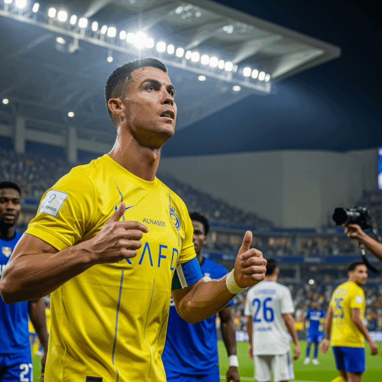 Illustration for: Cristiano Ronaldo Shines in Al-Nassr Victory