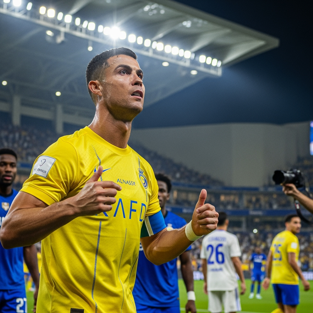 Illustration for: Cristiano Ronaldo Shines in Al-Nassr Victory