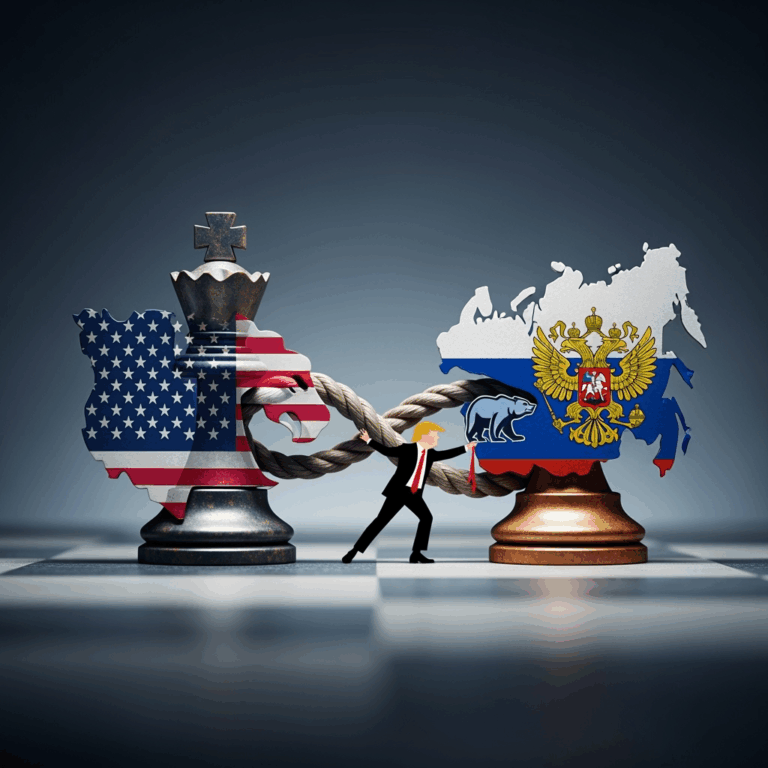 Illustration for: US-Russia Relations and Trump's Stance