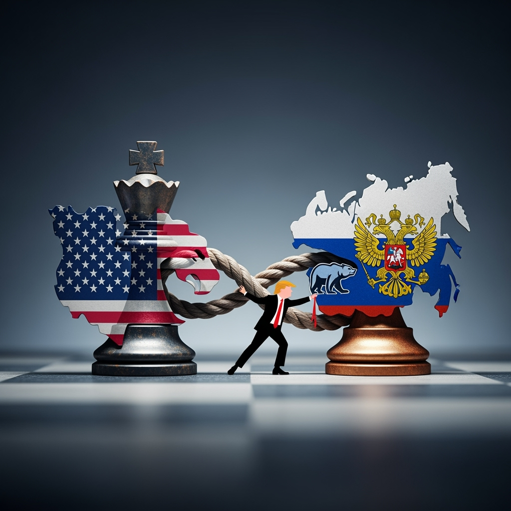 Illustration for: US-Russia Relations and Trump's Stance