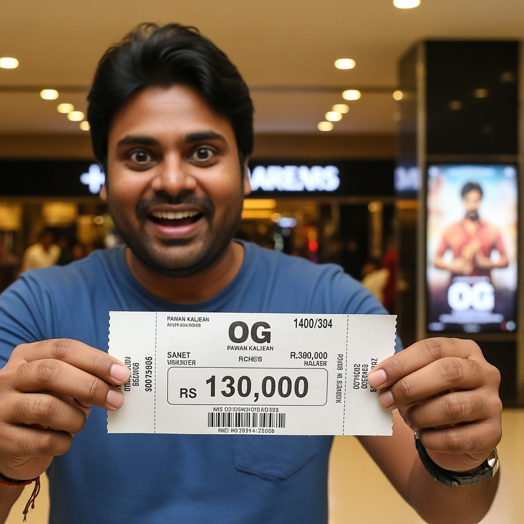 Illustration for: Fan Pays Rs 130,000 for Pawan Kalyan's 'OG' Ticket