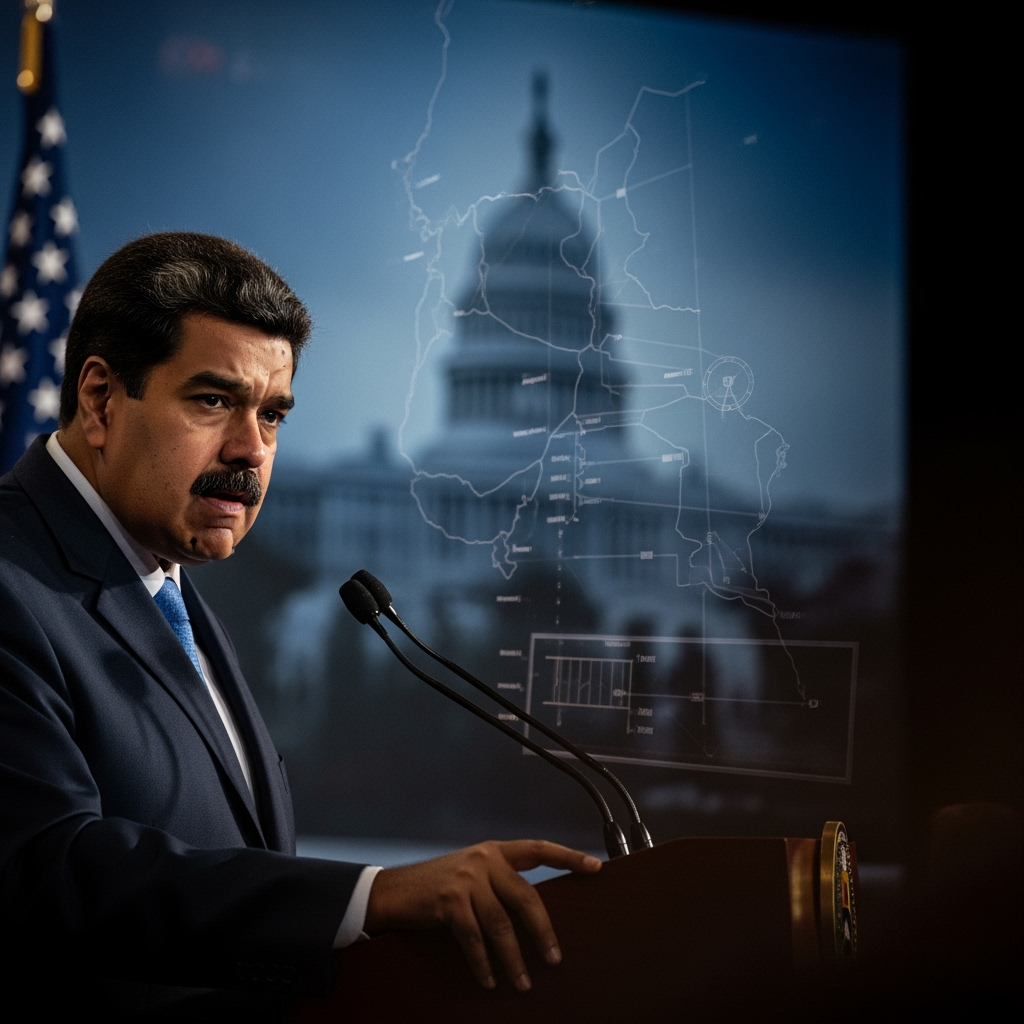 Illustration for: Maduro Warns of US Plans and Rising Tensions