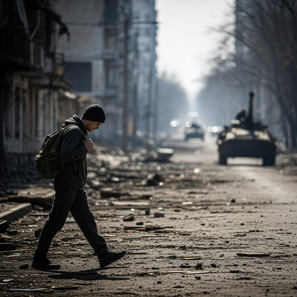 Illustration for: Forced Conscription Concerns in Ukraine