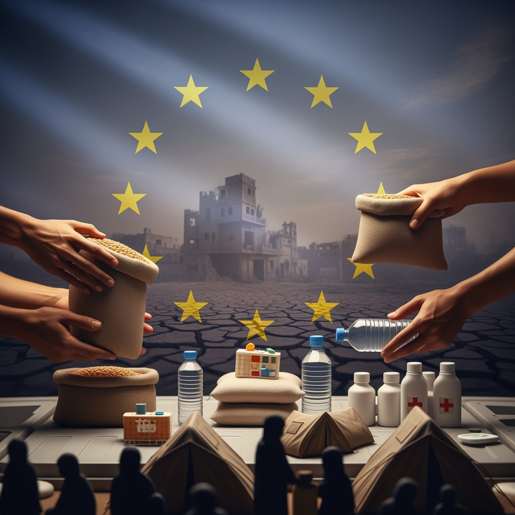 Illustration for: EU Increases Humanitarian Aid to Yemen for 2025