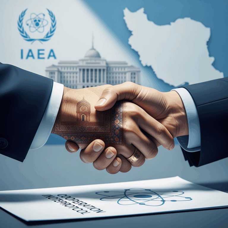 Illustration for: Iran Signs Cooperation Protocol with IAEA