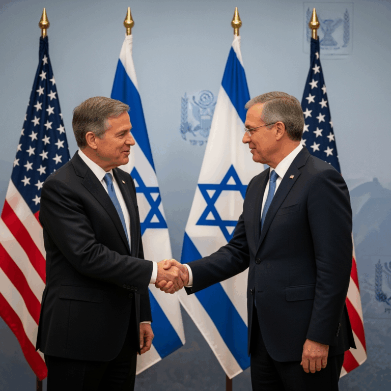 Illustration for: US Secretary's Visit Highlights US-Israel Alliance