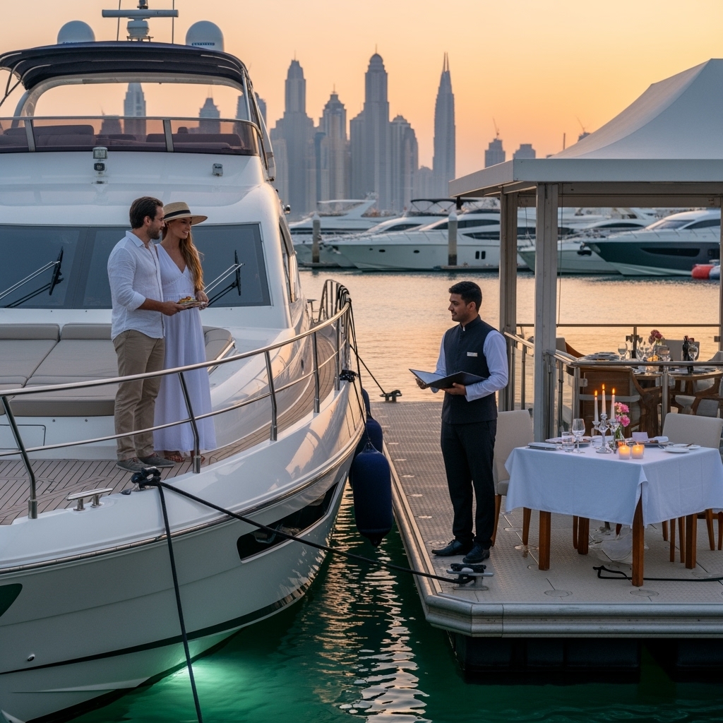 Illustration for: Dubai's 'Dock and Dine' Transforms Yachting Experience