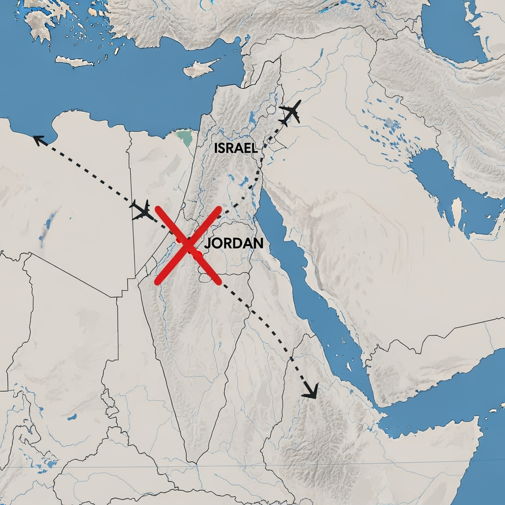 Illustration for: Jordan Denies Israeli Airstrike Overflights