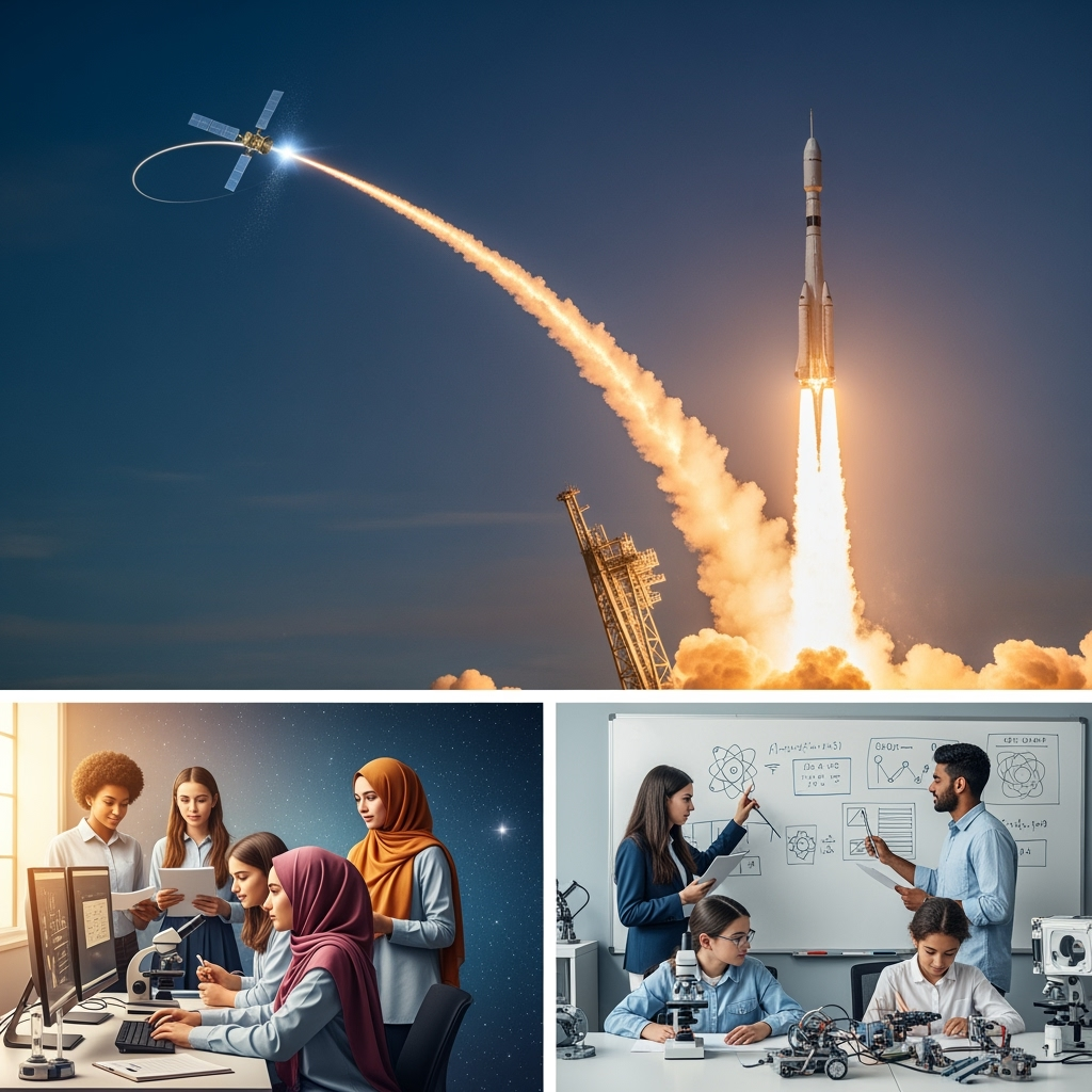 Illustration for: Iran's Satellite Launch and Educational Initiatives