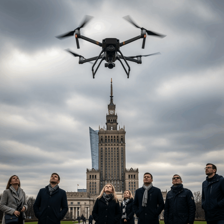 Illustration for: Tensions Rise Over Drones in Poland
