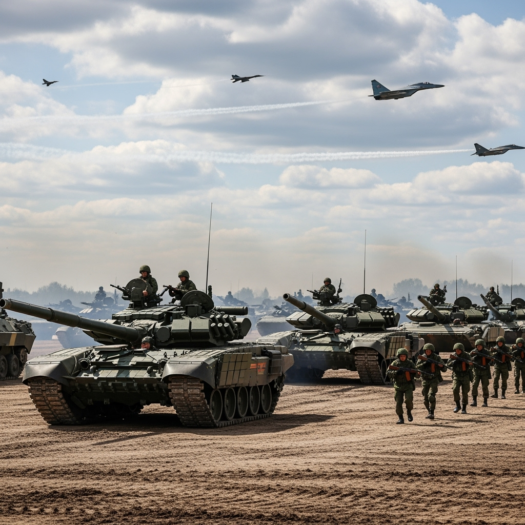 Illustration for: Russia and Belarus Conduct 'Zapad-2025' Military Drills