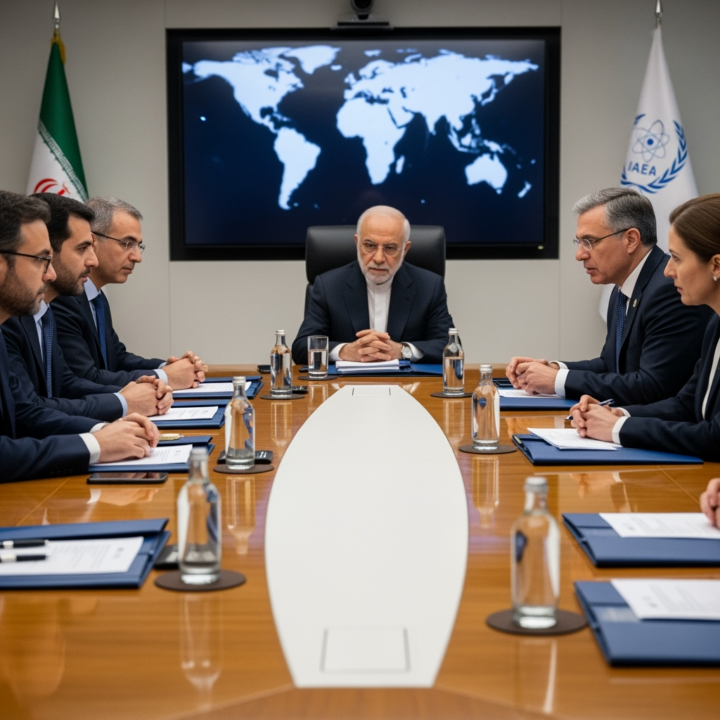 Illustration for: Iran-IAEA Talks on Nuclear Inspections Amid Tensions