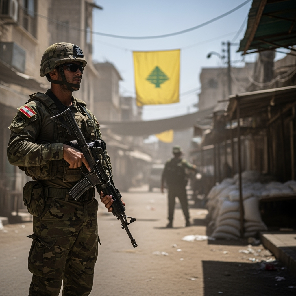 Illustration for: Lebanese Army to Disarm Hezbollah with Limited Resources