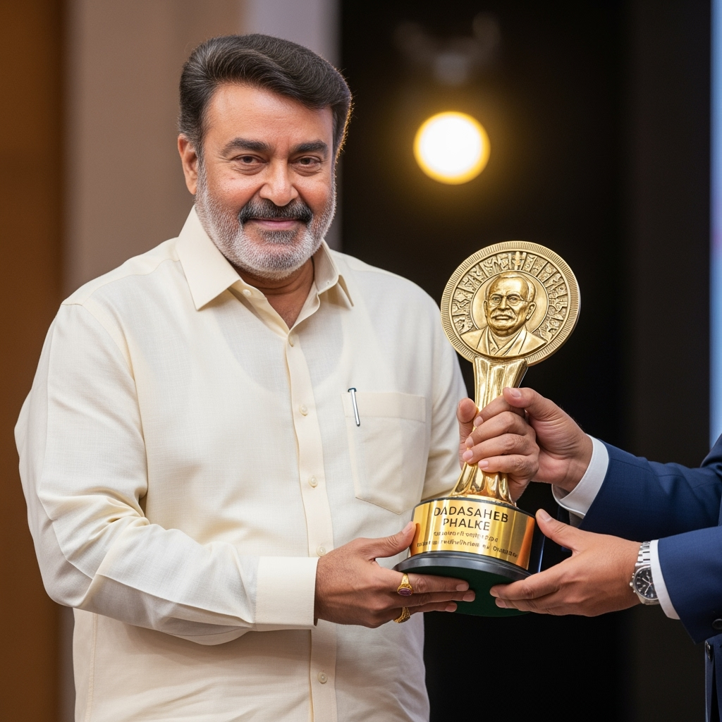 Illustration for: Mohanlal to Receive Dadasaheb Phalke Award