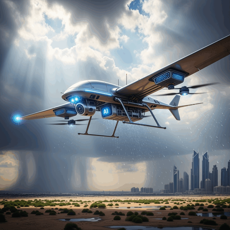 Illustration for: UAE's AI-Driven Rain Enhancement Project Advances