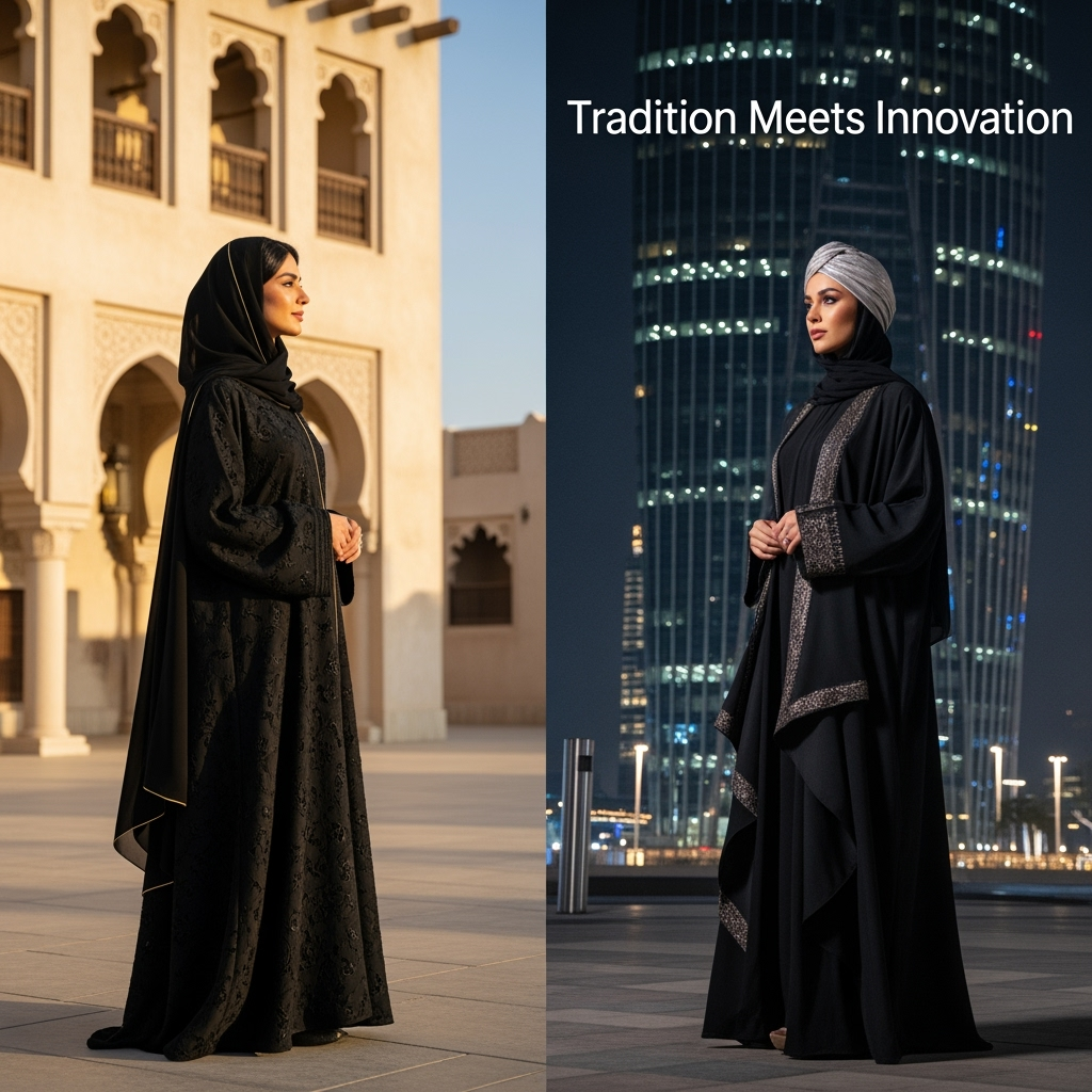 Illustration for: The Evolution of Emirati Fashion: Tradition Meets Innovation