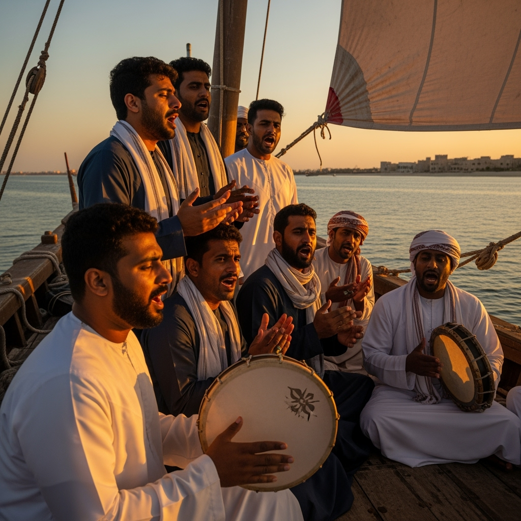 Illustration for: Reviving the Legacy of Arabian Sea Chants