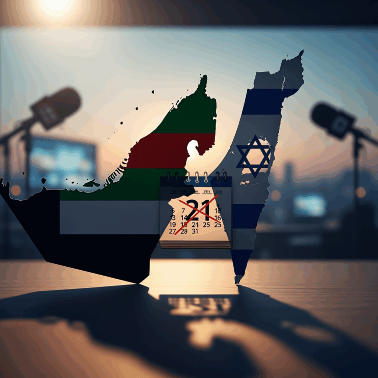 Illustration for: UAE Postpones Visit Amid Israel's Actions