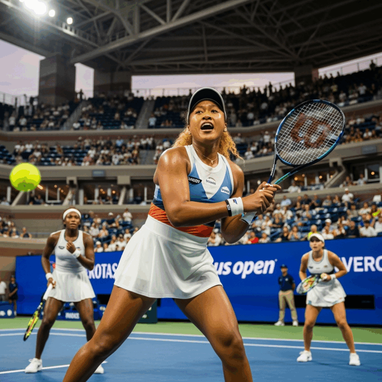 Illustration for: Naomi Osaka Triumphs Over Gauff at US Open