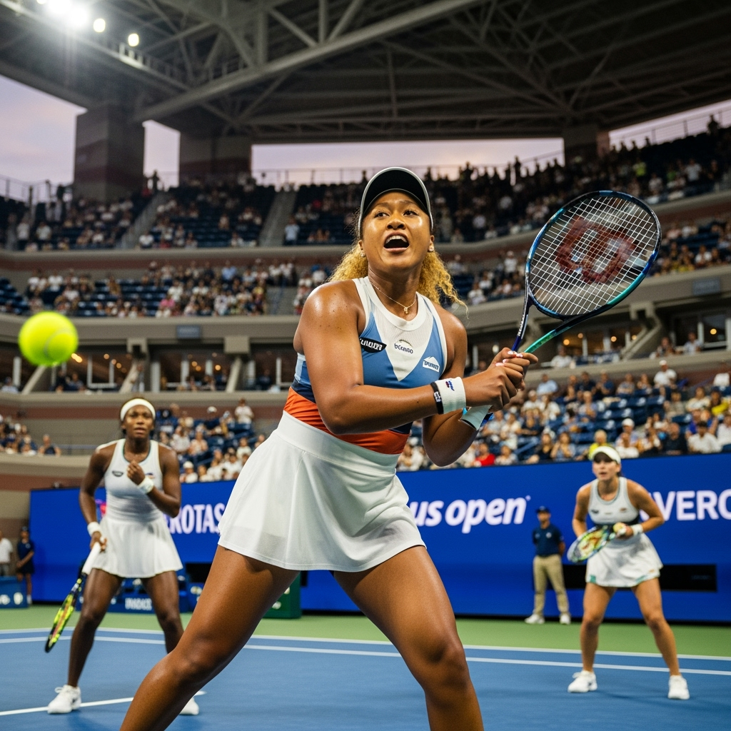 Illustration for: Naomi Osaka Triumphs Over Gauff at US Open