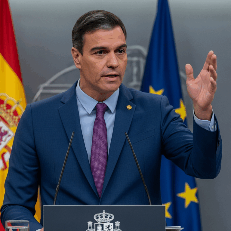 Illustration for: Spanish PM Criticizes Israel, Announces Measures